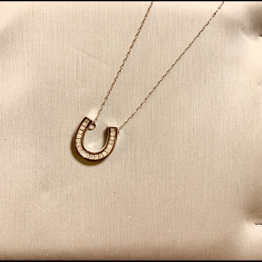 White Gold Diamond Horseshoe Necklace: Zales
